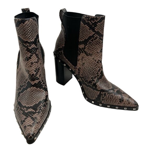 Charles By Charles David Snake Print Ankle Boots - Picture 1 of 14